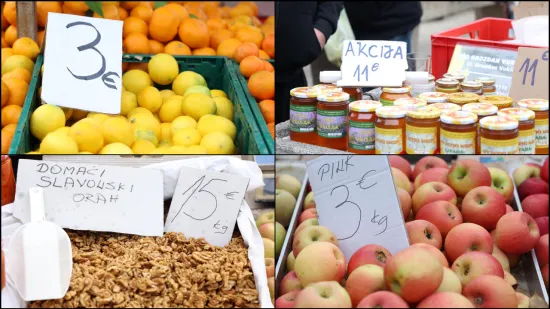 Je li ovo preskupo? Orasi 15 eura, Jabuke tri, pogledajte cijene na hrvatskoj tržnici