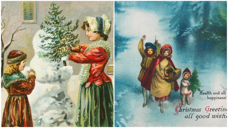 Sjećate li se ovih božićnih čestitki? Njihove ilustracije stvarale su pravu blagdansku čaroliju