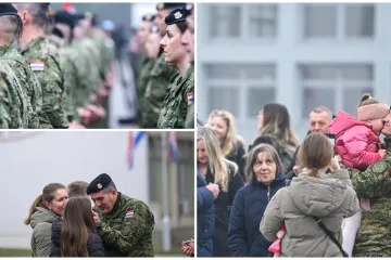 Emotivni prizori: Hrvatski vojnici se rastali s obiteljima - idu u misiju NATO-a