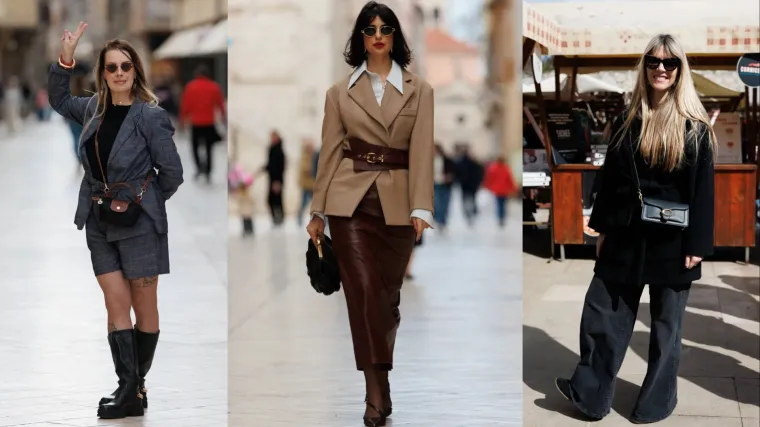 Dama s dugim bobom u bež sakou i kožnoj suknji ukrala sve poglede na zadarskoj &scaron;pici