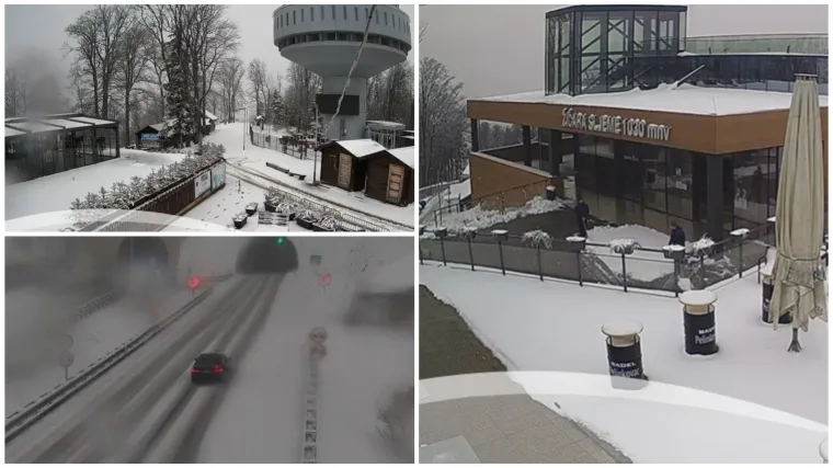 Mislili ste da je zimi kraj? Snijeg prekrio dijelove Hrvatske, a vjetar zatvorio autoceste