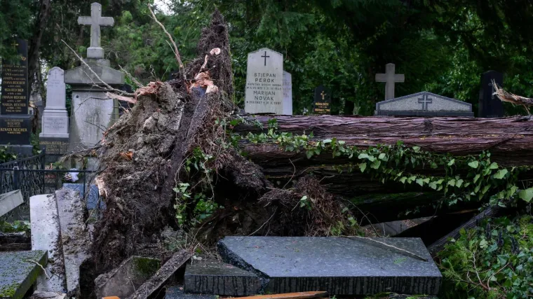 Uni&scaron;teni grobovi na Mirogoju, oluja sru&scaron;ila 200 stabala: 'Molim vas da ne dolazite'